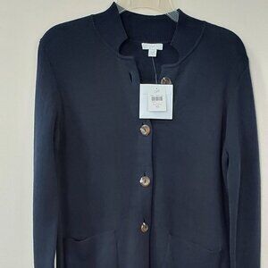 J Jill Deep Navy Cardigan